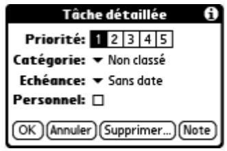 PALM ZIRE 71 - Pour afficher la boîte de dialogue tâche détaillée : - 2