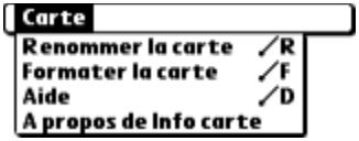 PALM ZIRE 71 - Menu carte - 1