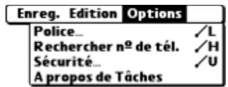 PALM ZIRE 71 - Menu options - 1