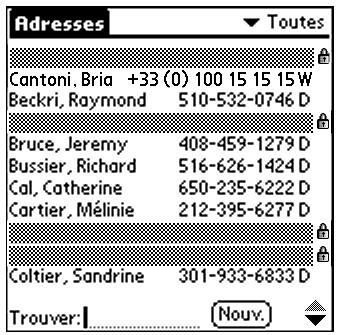 PALM ZIRE 71 - Confidentialité des enregistrements - 1