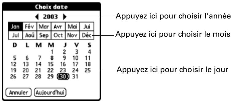 PALM ZIRE 71 - Pour définir une alarme pour une note : - 1