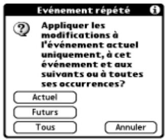 PALM ZIRE 71 - Pour supprimer un événement récurrent : - 1
