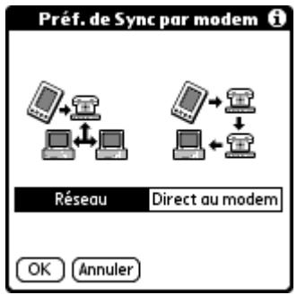 PALM ZIRE 71 - Pour préparer votre ordinateur de poche en vue d'une opération hotsync réseau : - 1