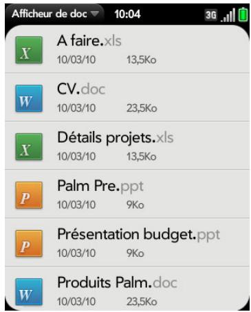 PALM PIXI PLUS - Ouverture d'un fichier - 1