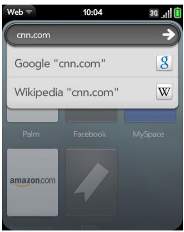PALM PIXI PLUS - Accès aux sites web - 1