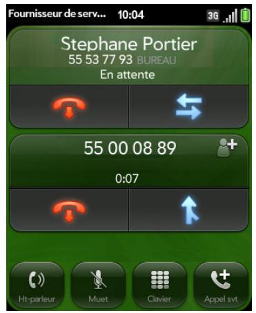 PALM PIXI PLUS - Passer d'un appel en cours à un autre - 1