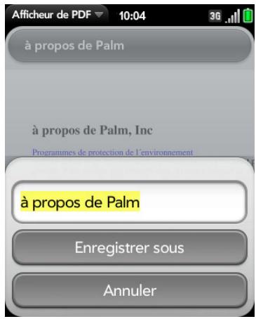 PALM PIXI PLUS - Enregistrement d'un fichier sous un nouveau nom - 1