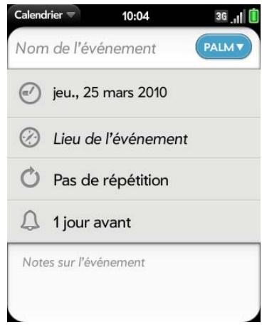 PALM PIXI PLUS SFR - Création d'un événement se déroulant sur une journée entière (sans heures) - 1