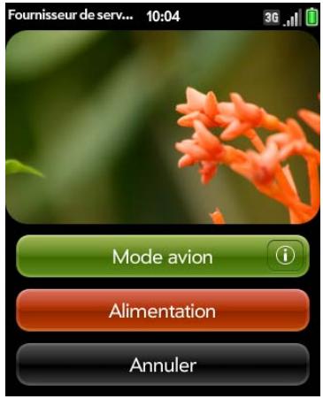 PALM PIXI PLUS SFR - Activation/désactivation globale (écran et services sans fil) - 1