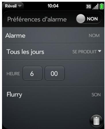 PALM PIXI PLUS SFR - Définition d'une alarme - 1