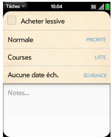 PALM PIXI PLUS SFR - Définition de la priorité d'une tâche, de sa date d'échéance et d'autres paramètres - 1