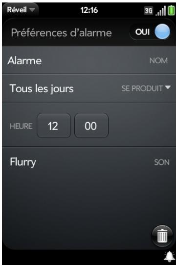 PALM PRE 2 - Définition d'une alarme - 1