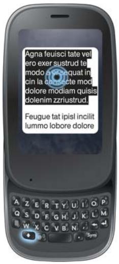 PALM PRE 2 - Gestes de sélection de texte - 4