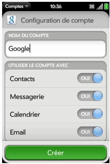 PALM PRE 2 - Gestion des comptes en ligne - 1