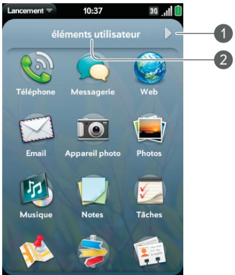 PALM PRE 2 - Ouverture d'applications à partir de l'écran de lancement - 3