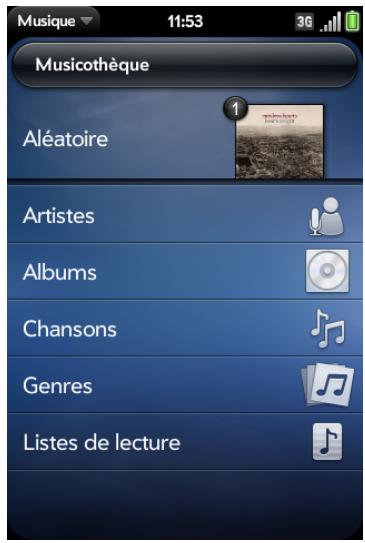 PALM PRE 2 - Écoute de musique - 1
