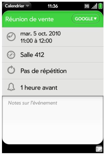 PALM PRE 2 - Planification d'un événement récurrent - 1