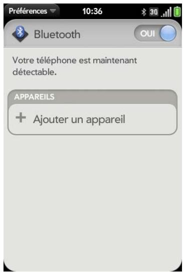 PALM PRE 2 - Envoi d'une demande de couplage à un autre appareil - 1