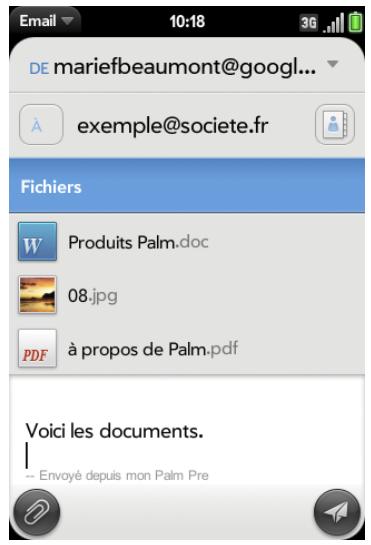 PALM PRE 2 - Ouverture de pièces jointes à un e-mail - 1