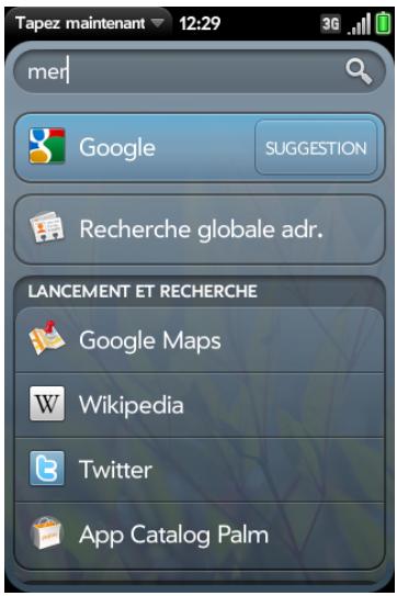 PALM PRE 2 - Création d'objet, comme par exemple un message ou une note. - 1