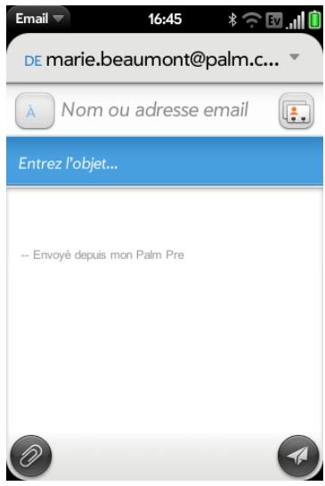 PALM PRE 2 - Création et envoi d'un e-mail - 1