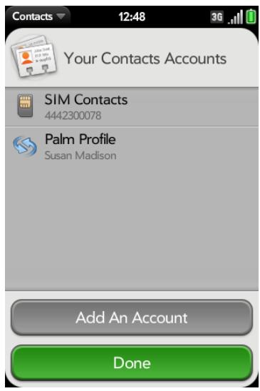 PALM PRE 2 SFR - Ouvrez contacts - 1