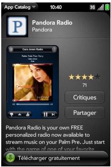 PALM PRE 2 SFR - Ouvrez app catalog - 2