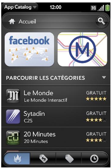 PALM PRE 2 SFR - Ouvrez app catalog - 1