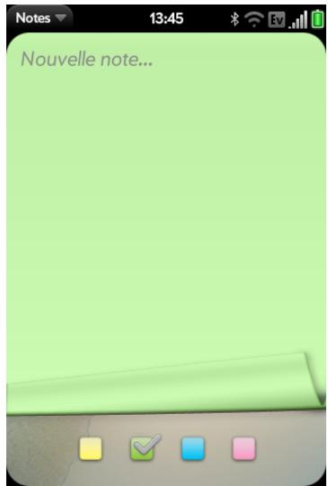 PALM PRE 2 SFR - Modification de la couleur d'un mémo - 1