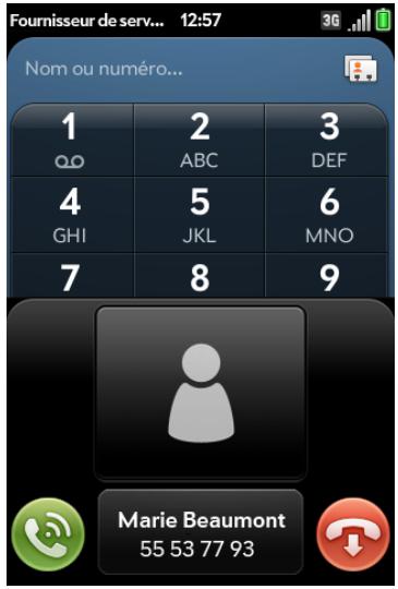 PALM PRE 2 SFR - Réponse à un appel - 1