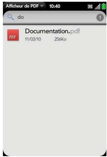 PALM PRE PLUS - Ouvrez un fichier PDF - 1