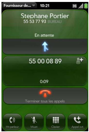 PALM PRE PLUS - Passer d'un appel en cours à un autre - 1