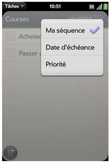 PALM PRE PLUS SFR - Tri d'une liste de tâches - 1