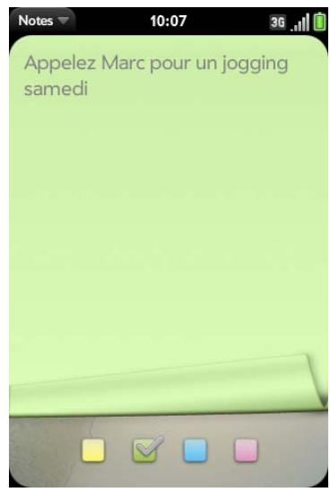 PALM PRE PLUS SFR - Modification de la couleur d'une note - 1