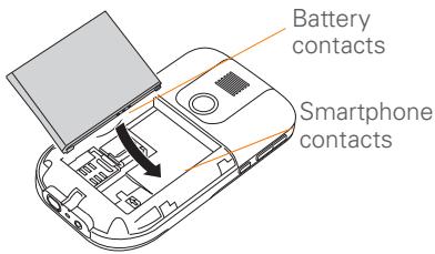 PALM TREO 500V - Inserting the SIM card and battery - 3