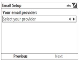 PALM TREO 500V - Setting up a POP/IMAP account: Other email providers - 2