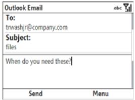 PALM TREO 500V - Creating and sending an email message - 1