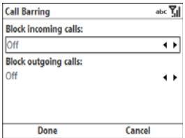 PALM TREO 500V - Blocking calls - 1