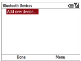 PALM TREO 500V - Requesting a connection with another Bluetooth device - 1