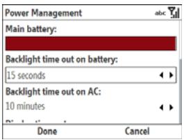 PALM TREO 500V - Optimising power settings - 1