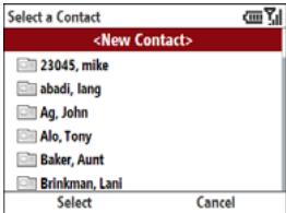 PALM TREO 500V - Adding a contact from an email message - 1