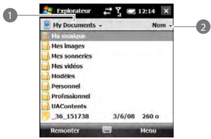 PALM TREO PRO - Exploration des fichiers et dossiers - 1