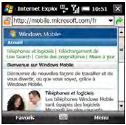 PALM TREO PRO - Affichage d'une page web - 1