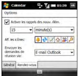 PALM TREO PRO - Personnalisation du calendrier - 2