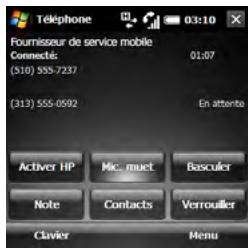 PALM TREO PRO - Lancement d'une téléconférence - 2