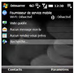 PALM TREO PRO - Consultation des messages vocaux à partir de l'écran aujourd'hui - 1