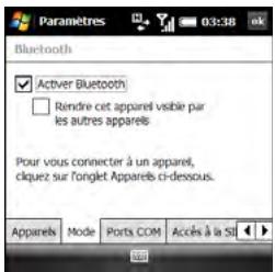 PALM TREO PRO - Saisie de paramètres bluetooth de base - 1