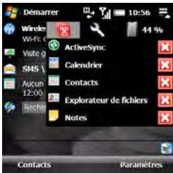 PALM TREO PRO - Passage d'une application ouverte à une autre - 1