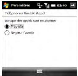 PALM TREO PRO - Configuration de la notification de mise en attente des appels - 1
