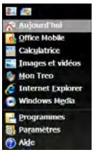 PALM TREO PRO - Ouverture d'applications dans le menu démarrer - 1